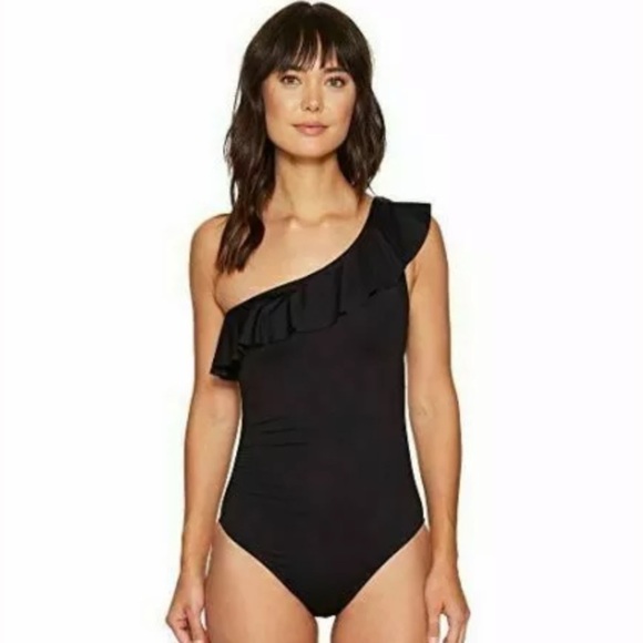 LA Blanca Flirtatious One Shoulder One Piece
